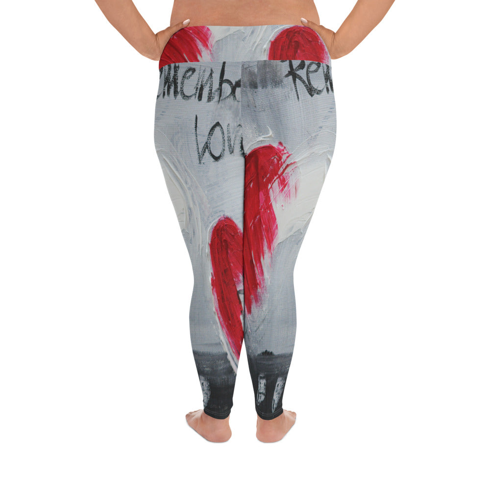 "Remember love"  Plus Size Leggings