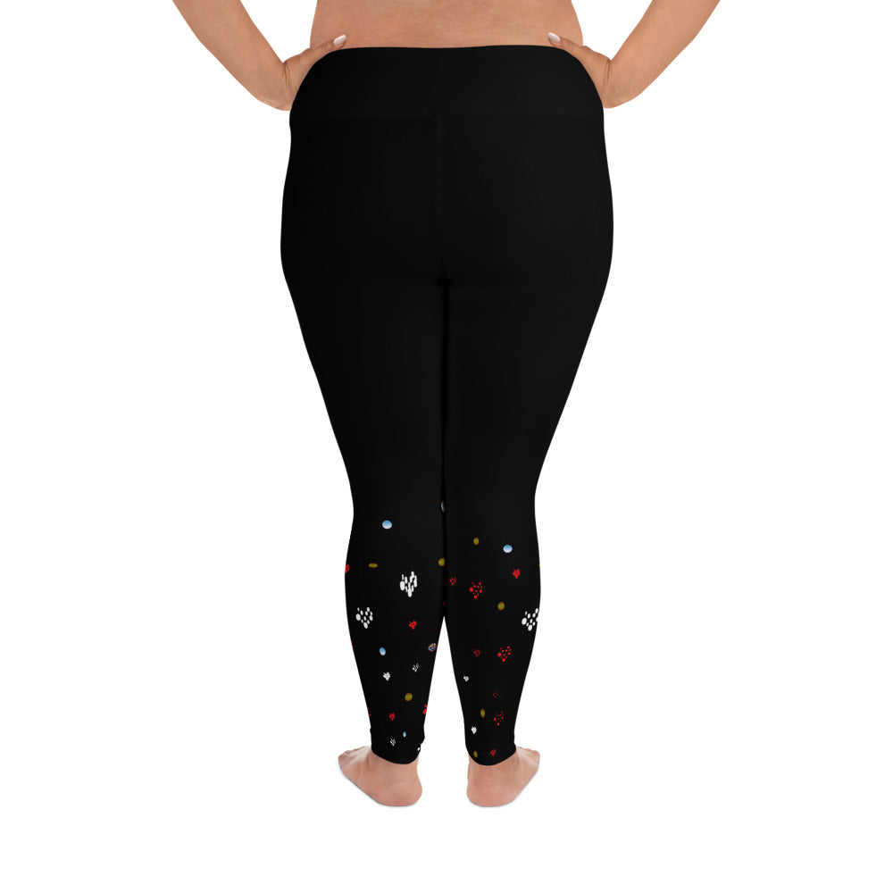 "Joy" All-Over Print Plus Size Leggings