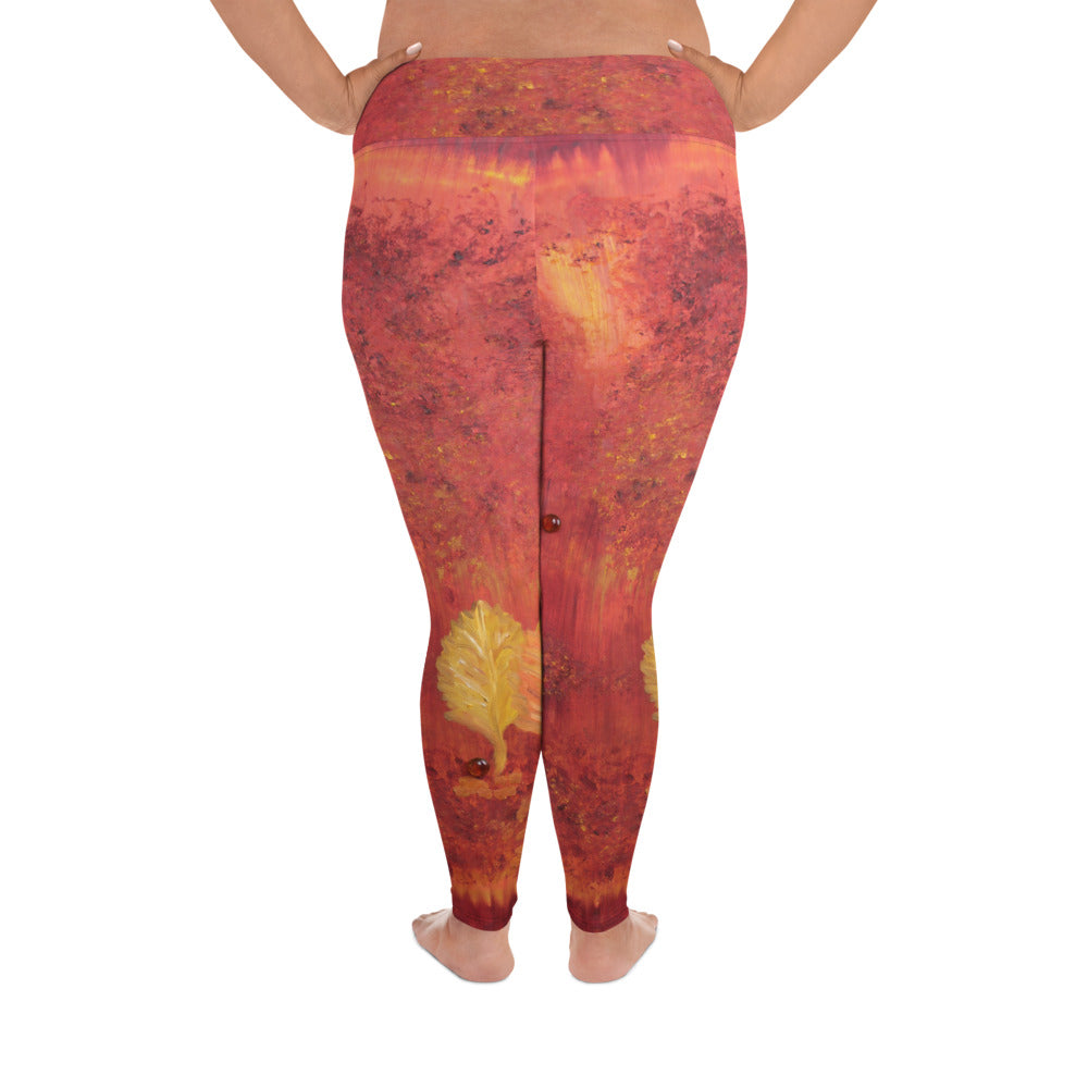 "Autumn" All-Over Print Plus Size Leggings