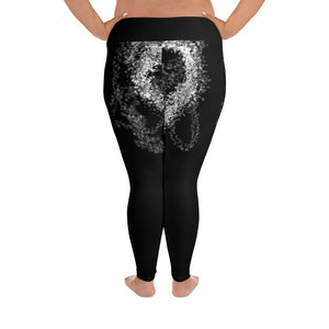 "Give love" All-Over Print Plus Size Leggings