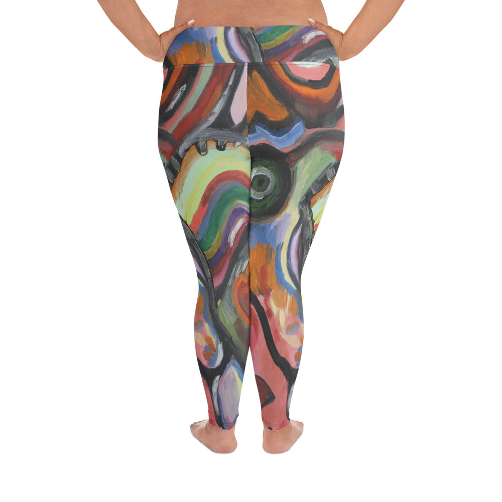 "Crazy life"All-Over Print Plus Size Leggings
