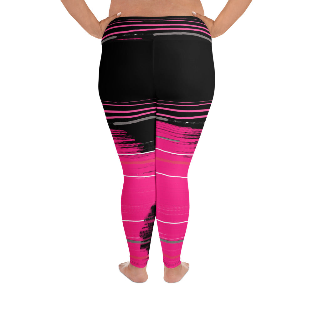 "Trust the process" All-Over Print Plus Size Leggings