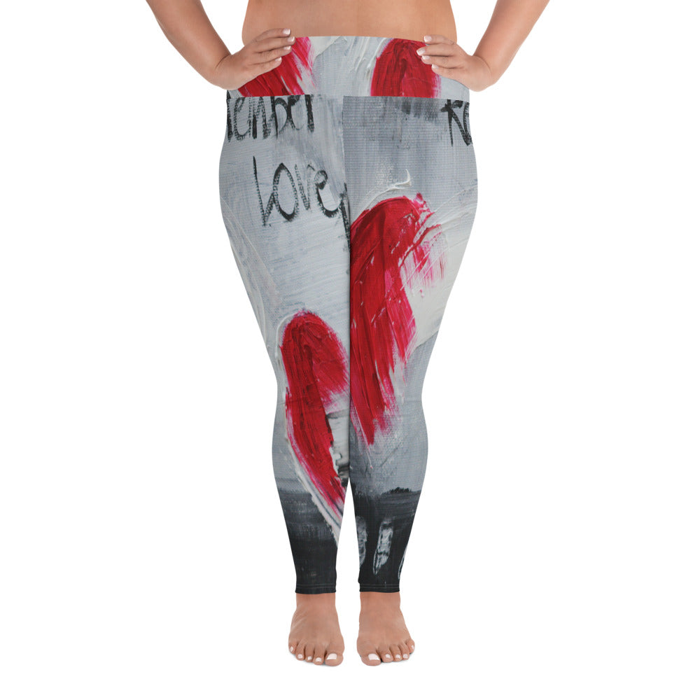 "Remember love"  Plus Size Leggings