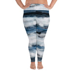 "Wave" All-Over Print Plus Size Leggings