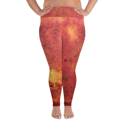 "Autumn" All-Over Print Plus Size Leggings