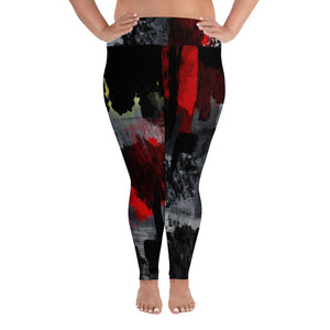 "Warrior" All-Over Print Plus Size Leggings