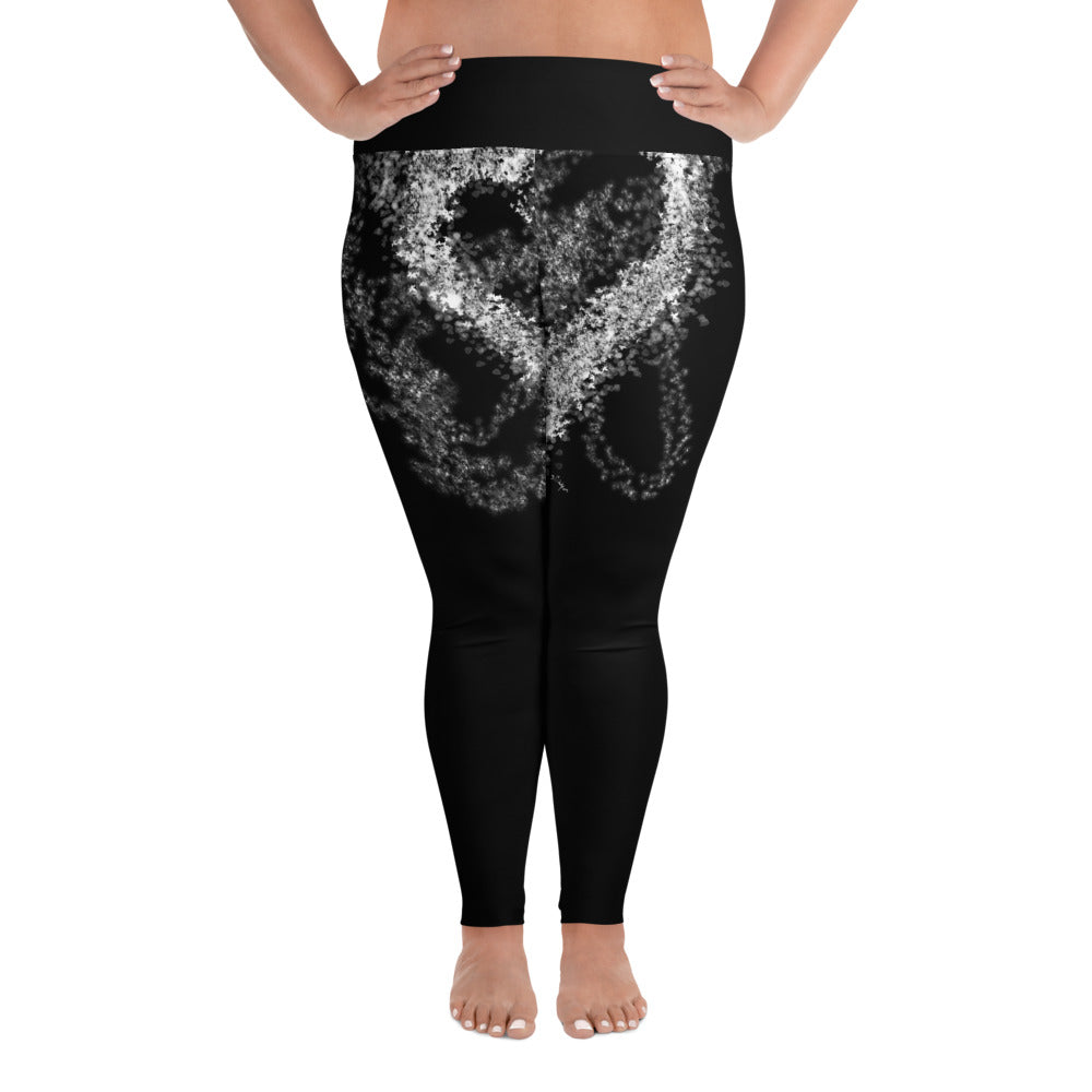 "Give love" All-Over Print Plus Size Leggings