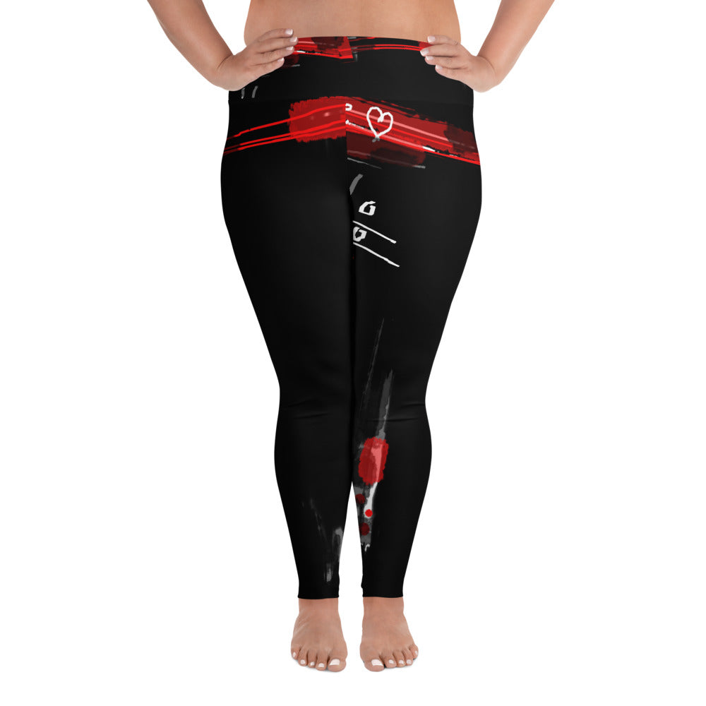 "Love for love" All-Over Print Plus Size Leggings