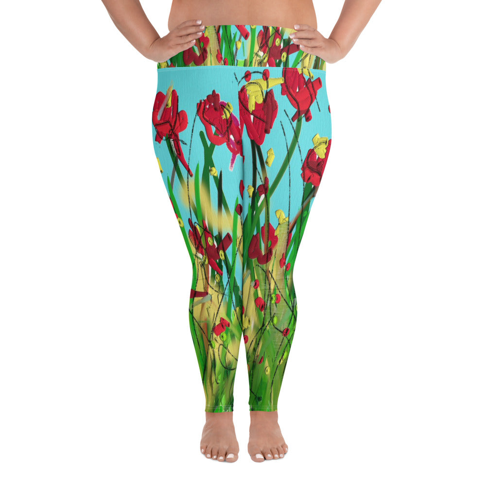 "Wild flower" All-Over Print Plus Size Leggings