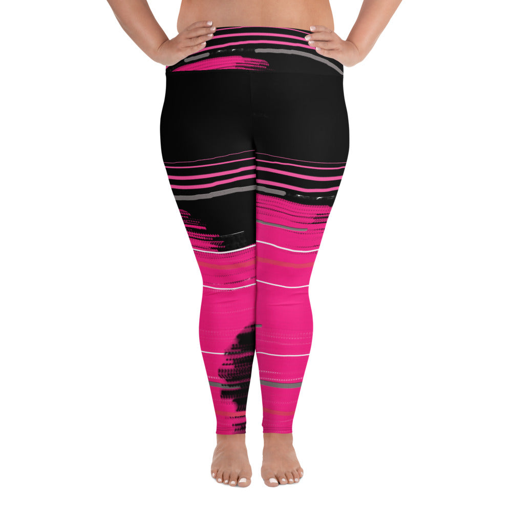 "Trust the process" All-Over Print Plus Size Leggings