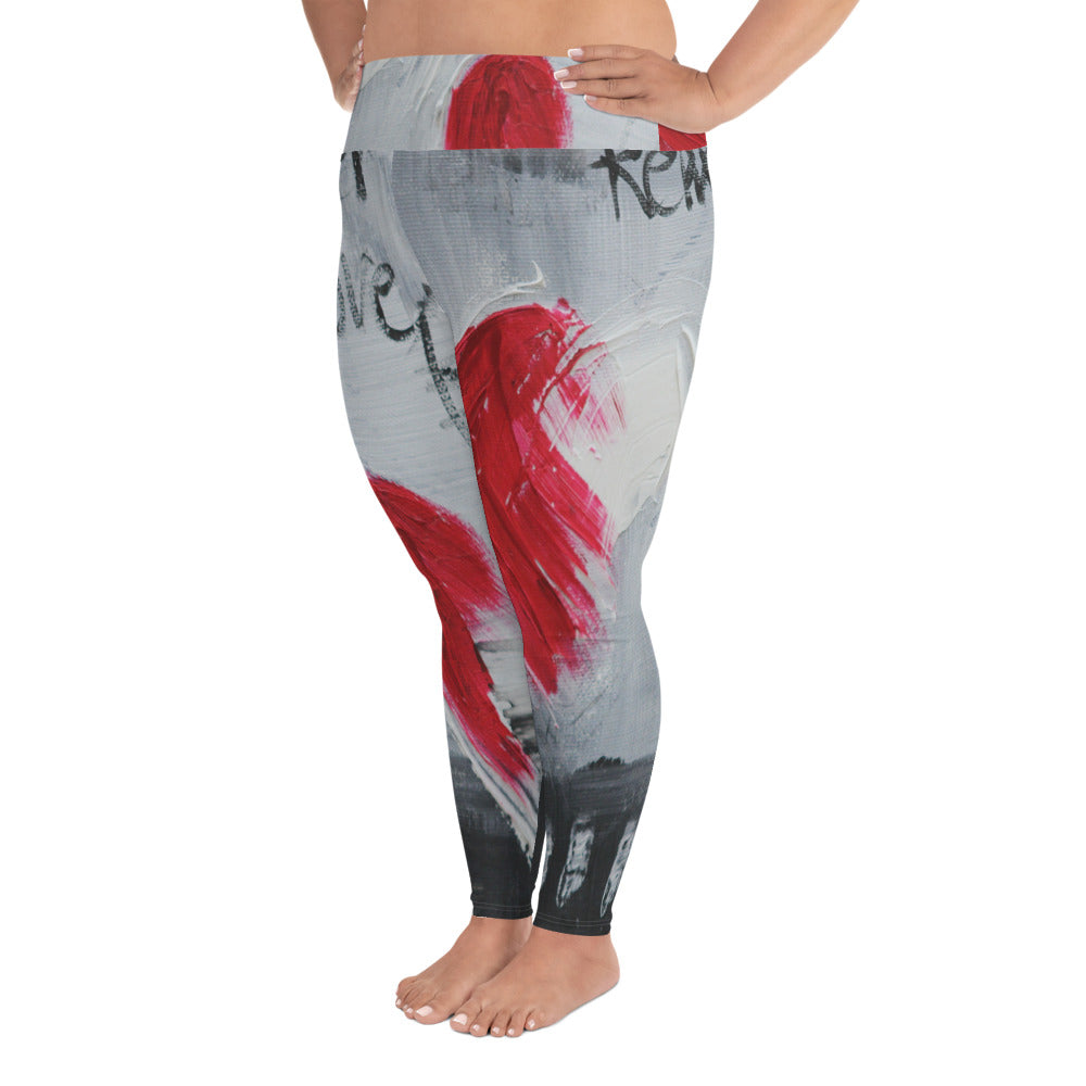 "Remember love"  Plus Size Leggings