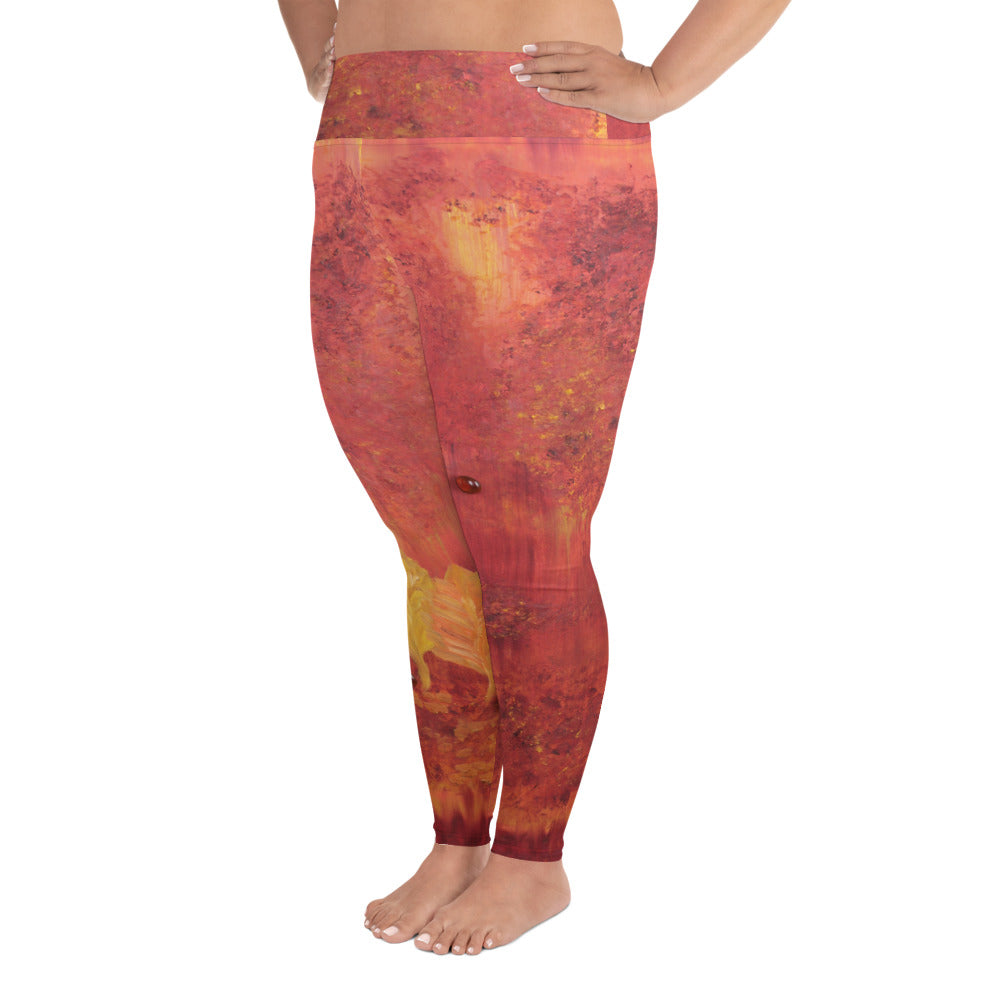 "Autumn" All-Over Print Plus Size Leggings