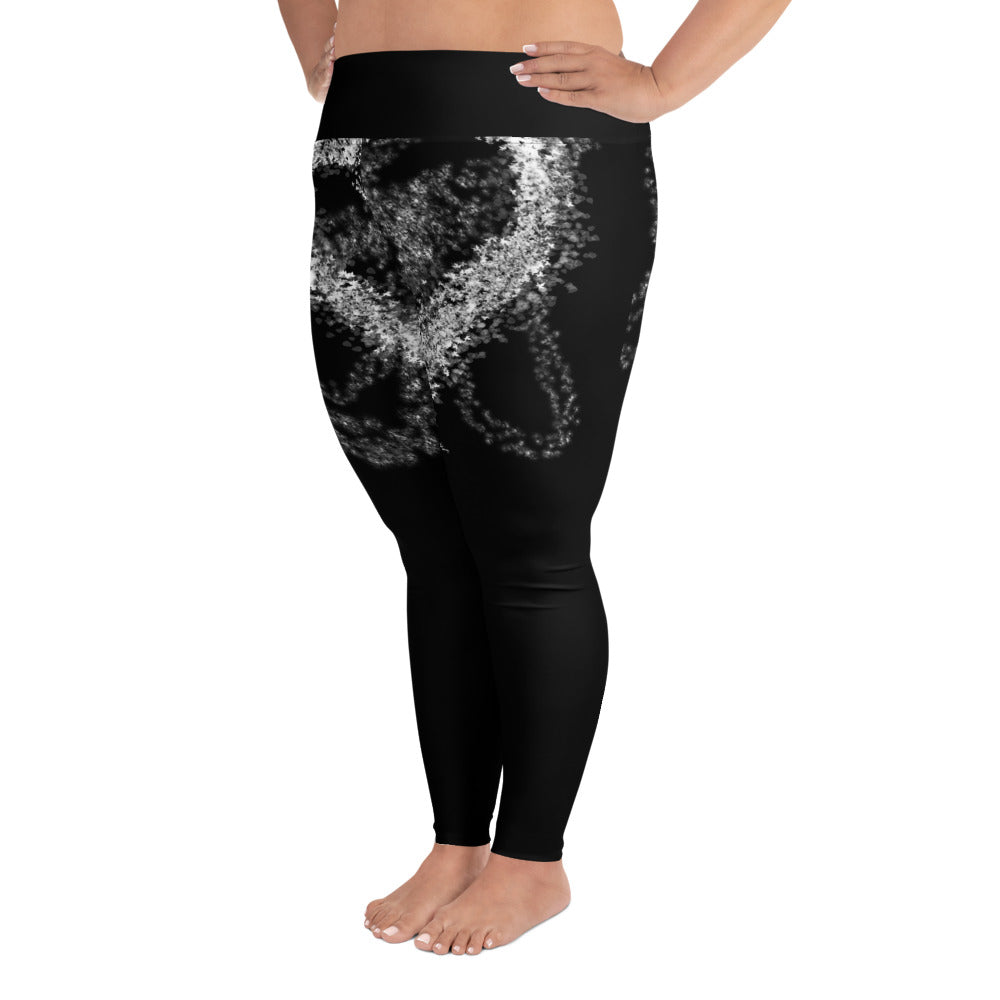 "Give love" All-Over Print Plus Size Leggings