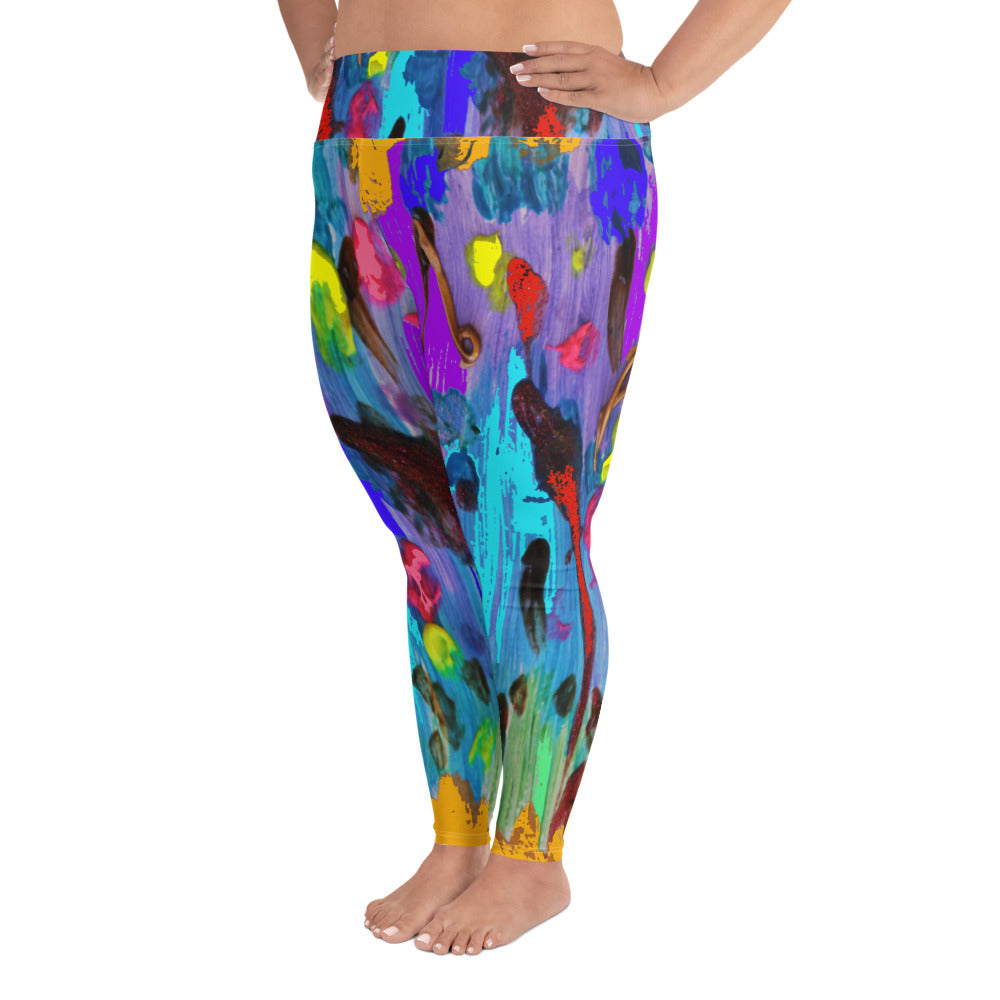 "My palette" All-Over Print Plus Size Leggings