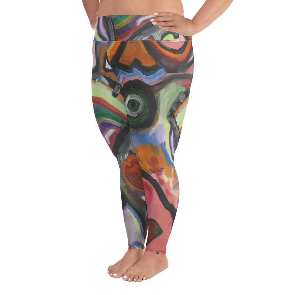 "Crazy life"All-Over Print Plus Size Leggings