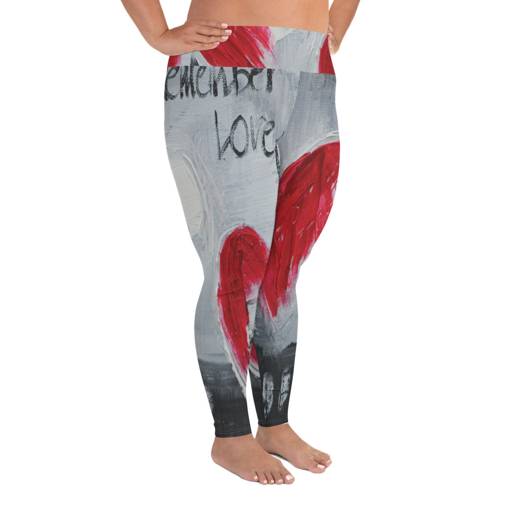 "Remember love"  Plus Size Leggings