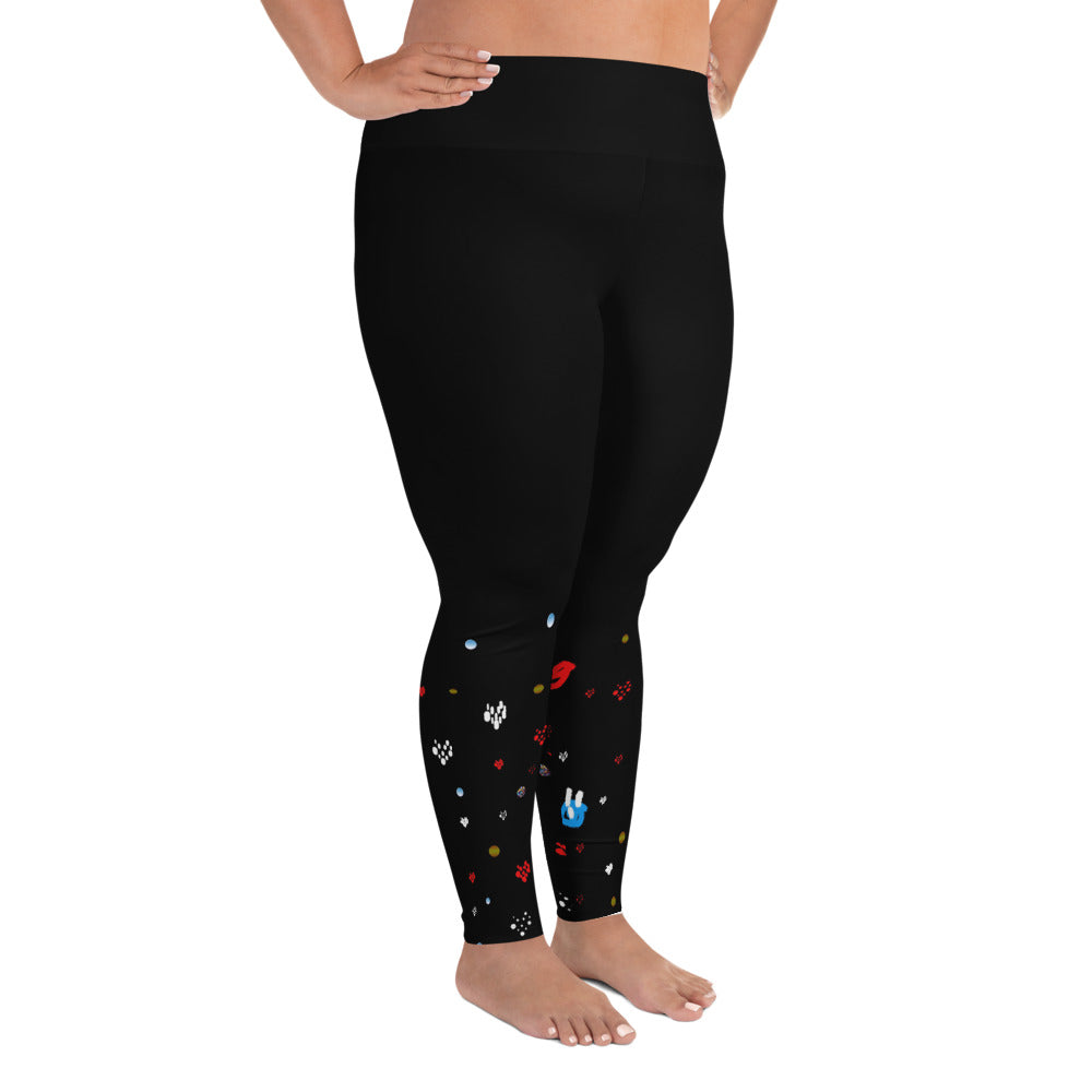 "Joy" All-Over Print Plus Size Leggings