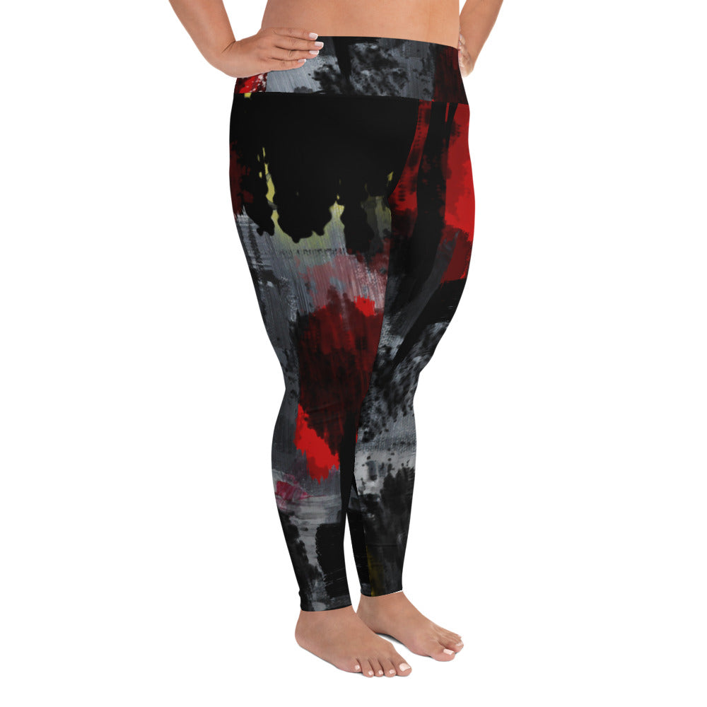 "Warrior" All-Over Print Plus Size Leggings