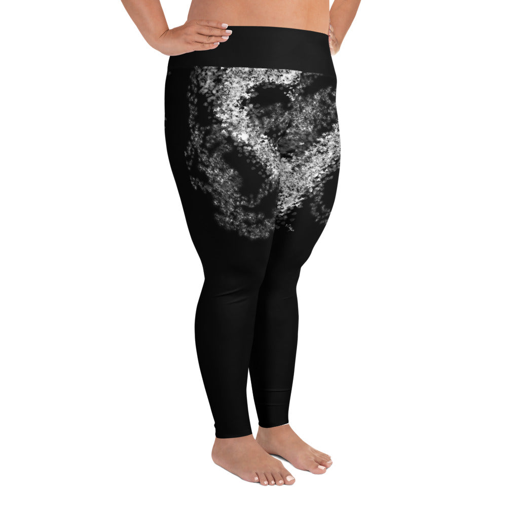 "Give love" All-Over Print Plus Size Leggings