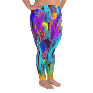 "My palette" All-Over Print Plus Size Leggings