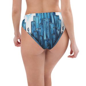 "Keep walking" Recycled high-waisted bikini bottom
