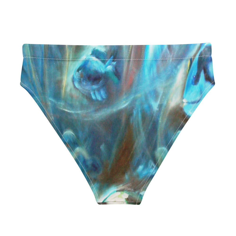 "Under the sea" Recycled high-waisted bikini bottom