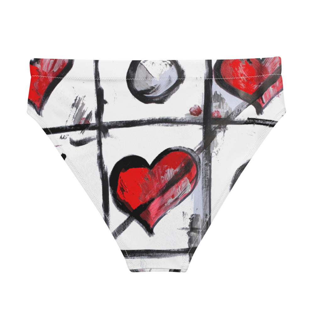 "Love wins" Recycled high-waisted bikini bottom