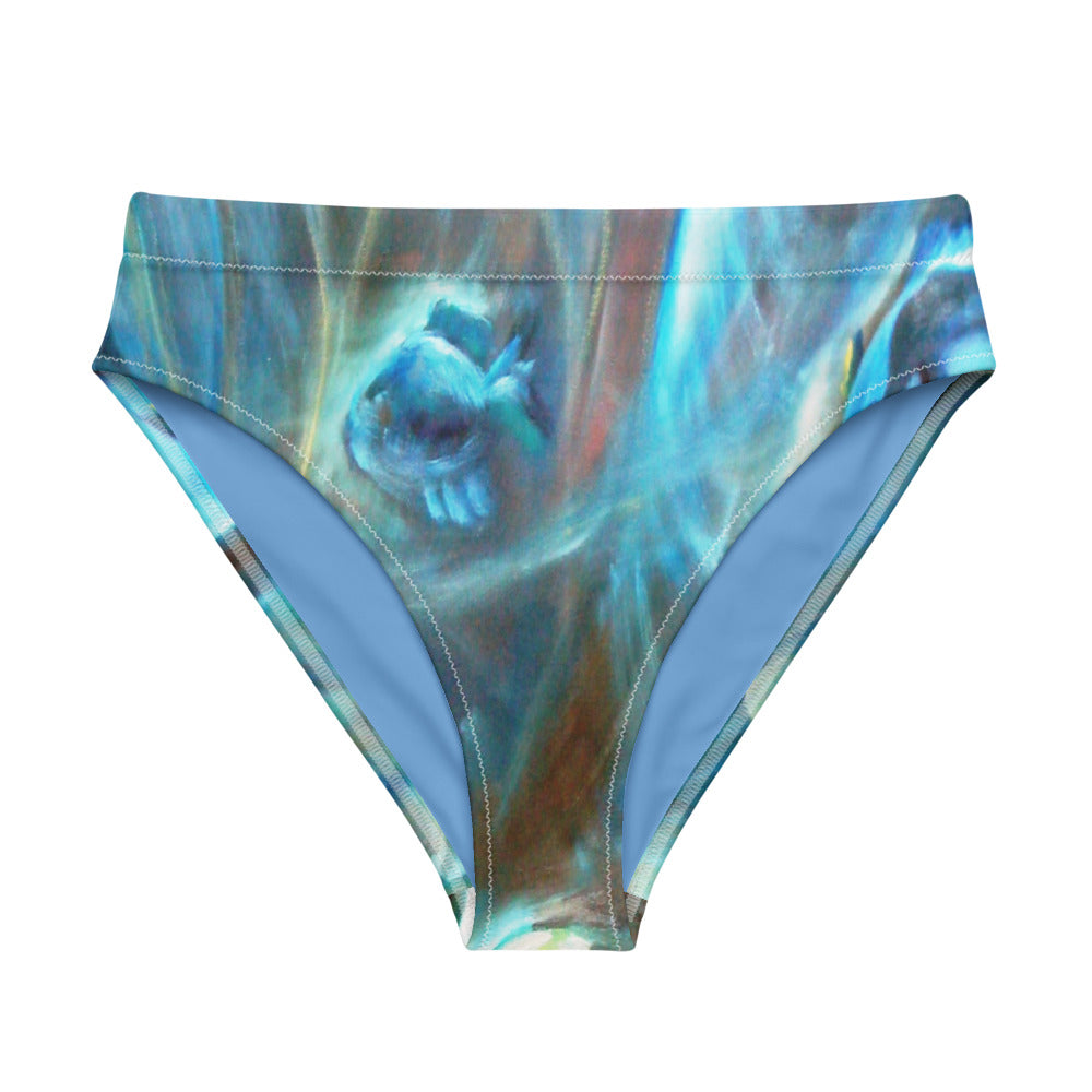 "Under the sea" Recycled high-waisted bikini bottom