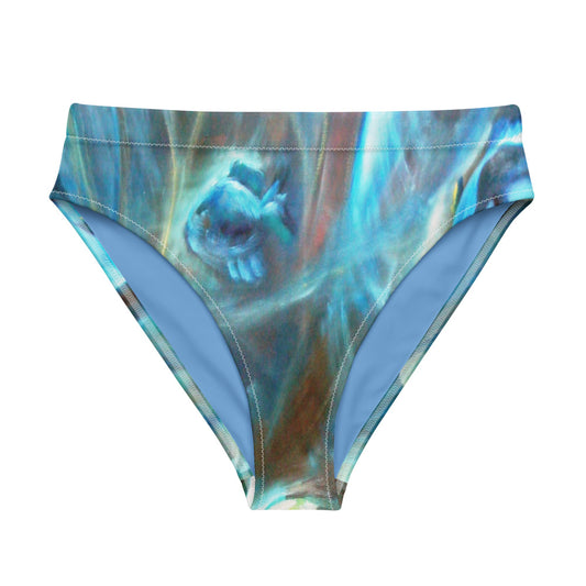 "Under the sea" Recycled high-waisted bikini bottom