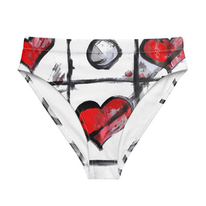 "Love wins" Recycled high-waisted bikini bottom