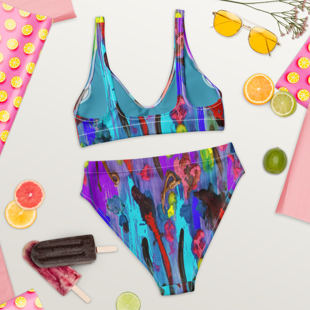 "My palette" Recycled high-waisted bikini