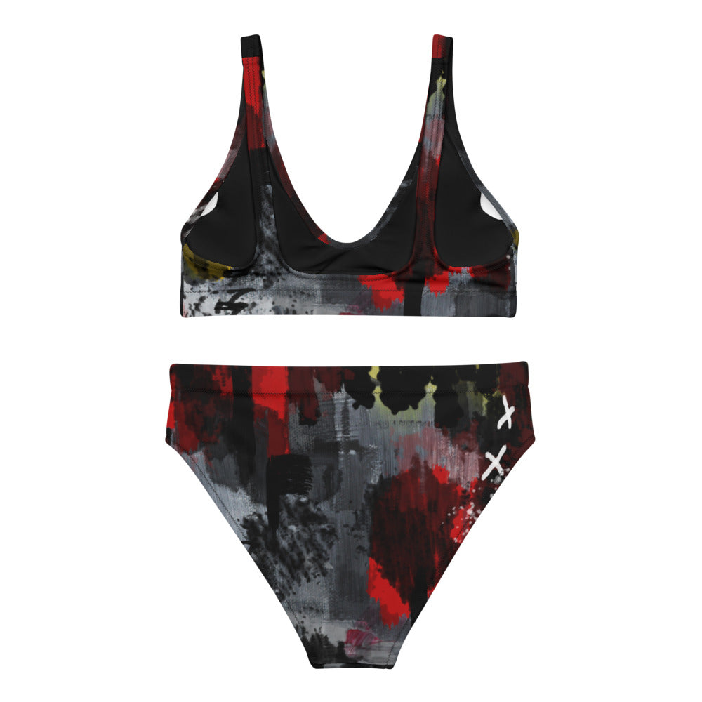 "Worrier" Recycled high-waisted bikini