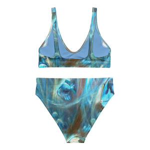 "Under the sea" Recycled high-waisted bikini