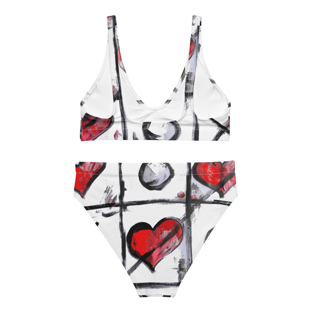 "Love wins" Recycled high-waisted bikini