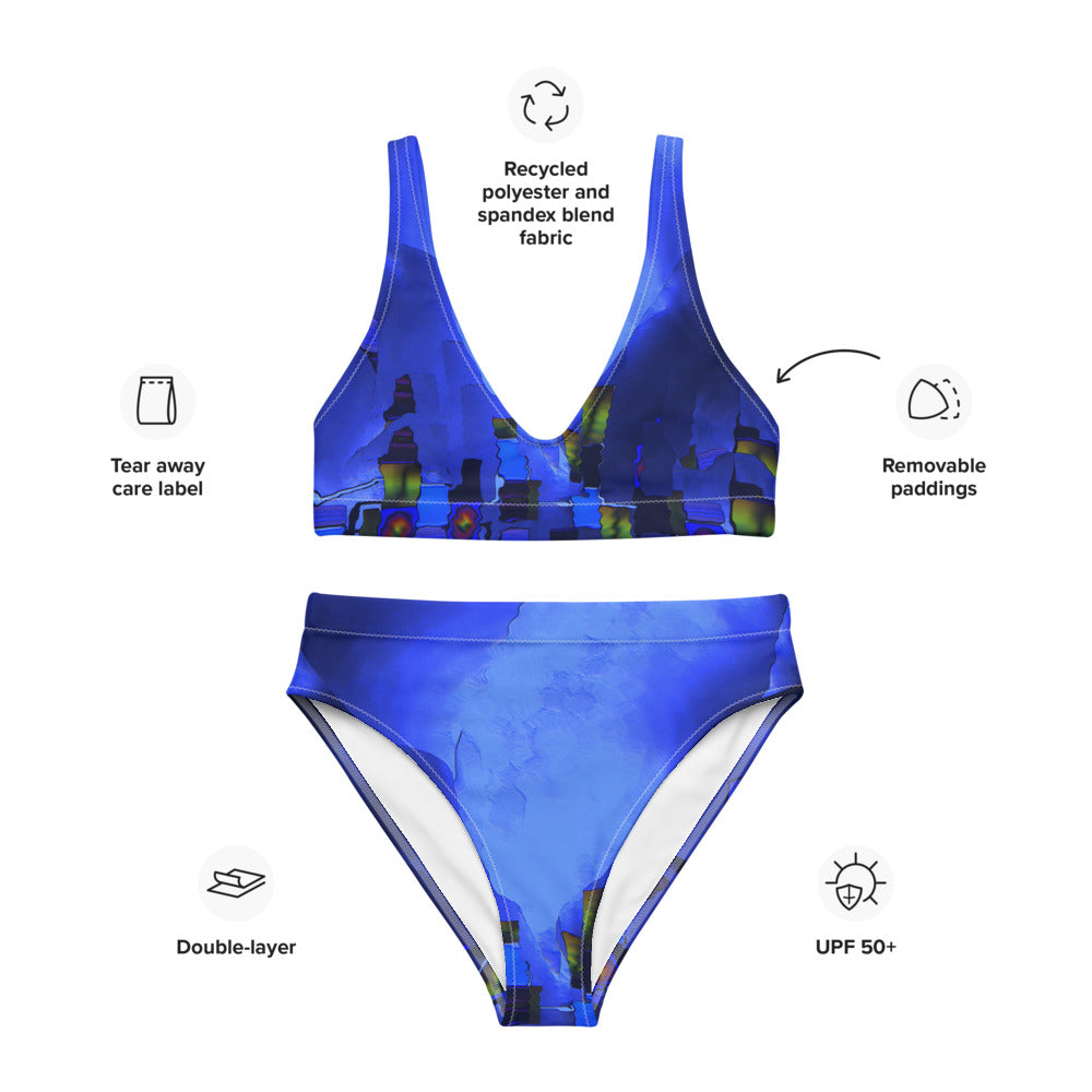 "Beneath the walls" Recycled high-waisted bikini