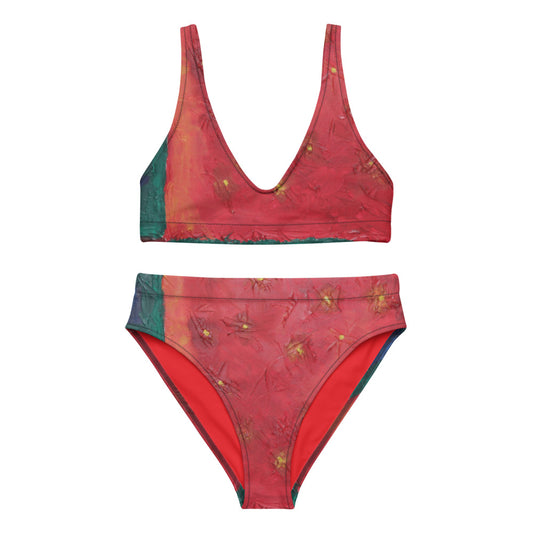 Beautiful day" Recycled high-waisted bikini