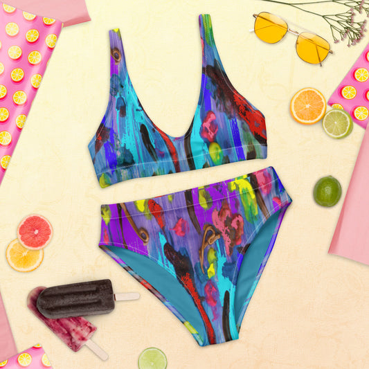 "My palette" Recycled high-waisted bikini