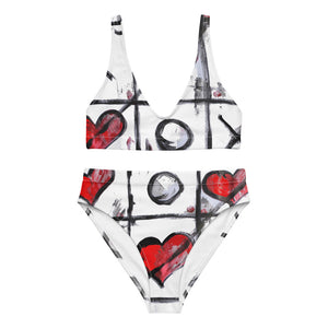 "Love wins" Recycled high-waisted bikini