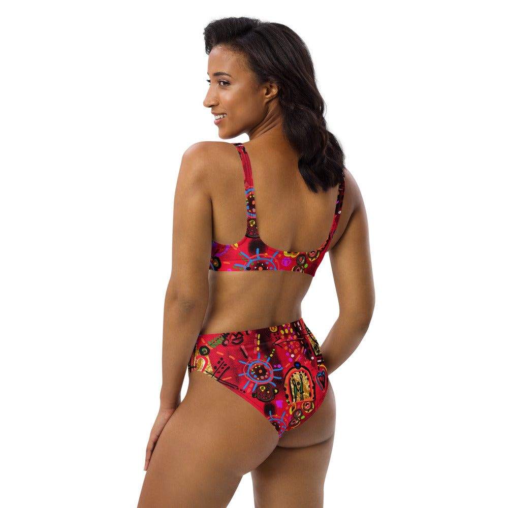 "Secret love" Recycled high-waisted bikini