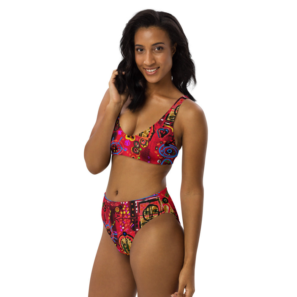 "Secret love" Recycled high-waisted bikini