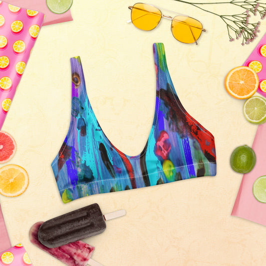 "My palette" Recyled padded bikini top