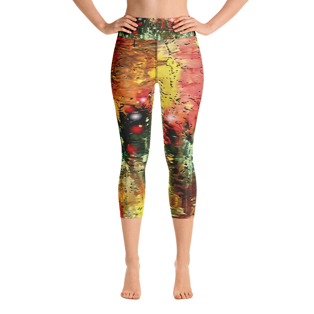 "City that never sleeps" High Waist  Capri Leggings