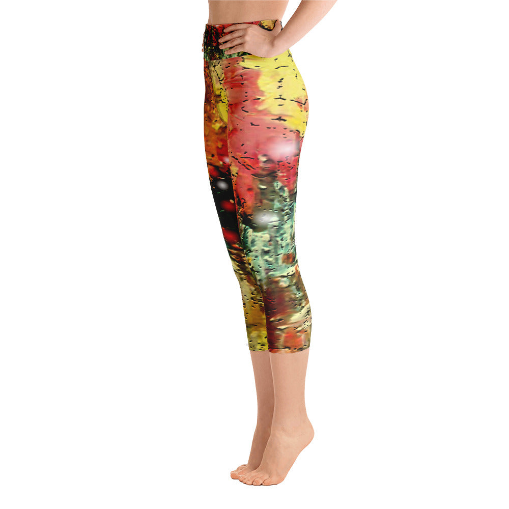 "City that never sleeps" High Waist  Capri Leggings