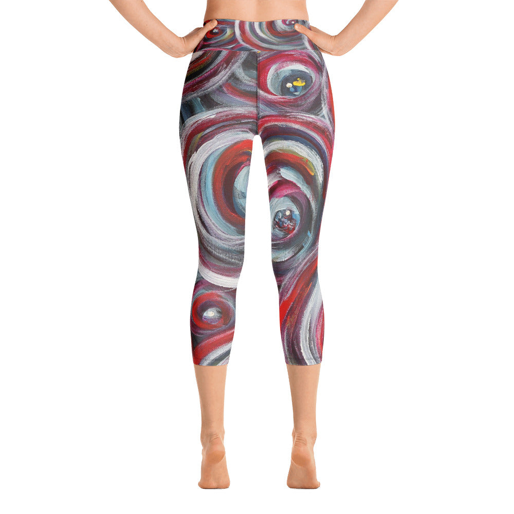 "Life is good" High Waist Capri Leggings