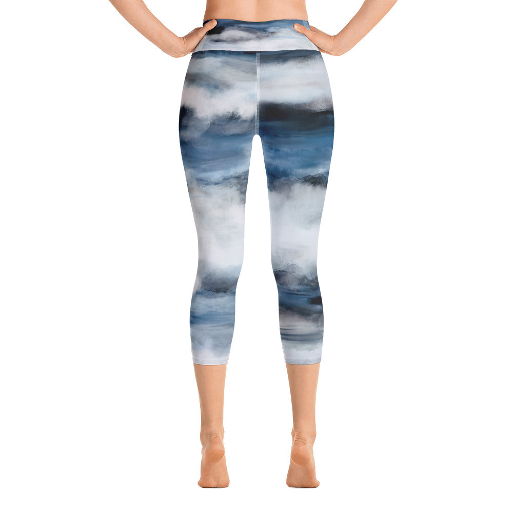 "Wave" Yoga Capri Leggings