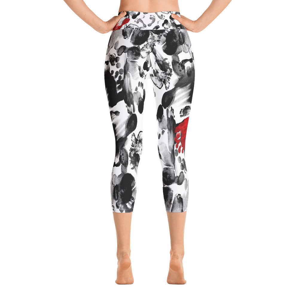 "Humans"High waist  Capri Leggings