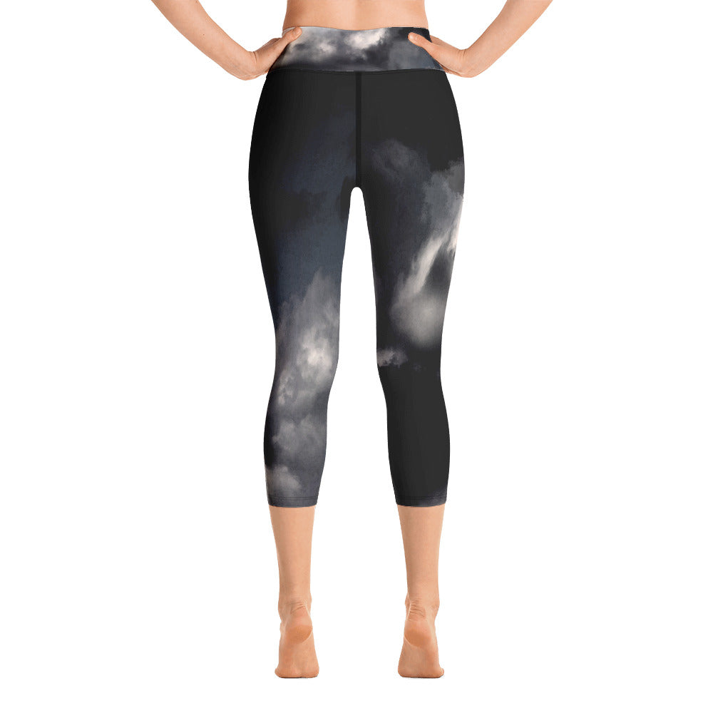 "Sky is the limit" High waist Capri Leggings