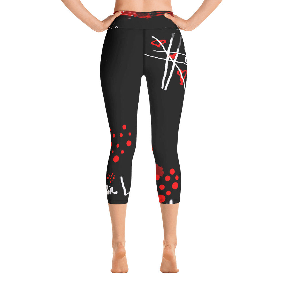 "Love for love" High Waist Capri Leggings