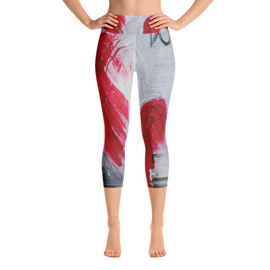 "Remember love" High Waist Capri Leggings