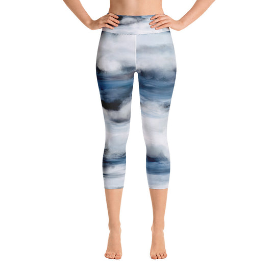 "Wave" Yoga Capri Leggings